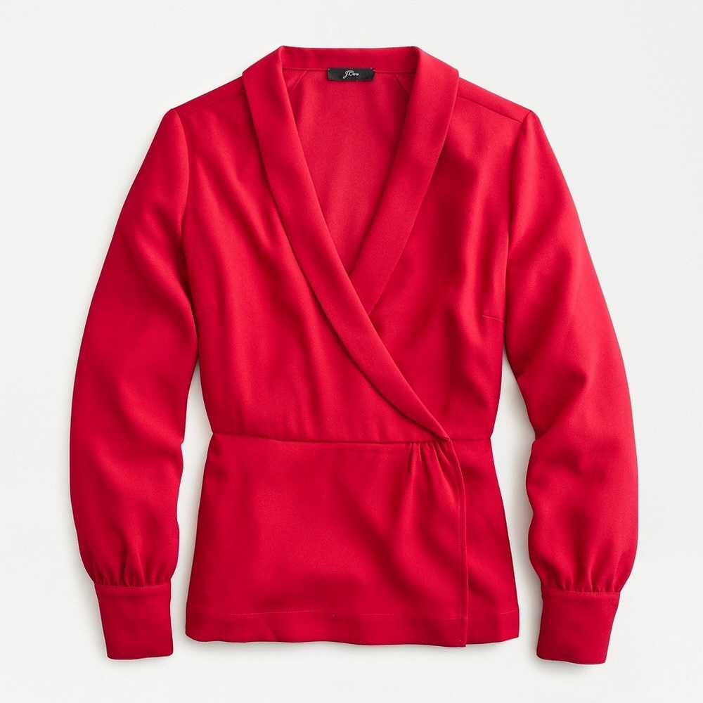 NWT J. Crew Women's Drapey Faux-Wrap Top |…